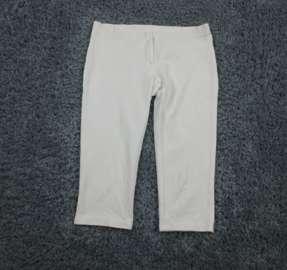 J Jill Pants Womens Petites 6P White Stretch Capri 31x18
